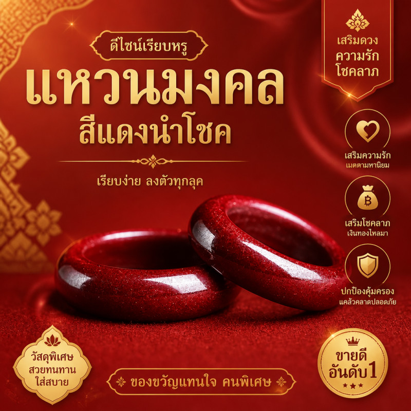แหวน Cinnabar  แหวนชายและหญิง Cinnabar แหวน