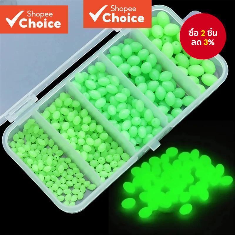 375 ชิ้น/เซ็ต Night Luminous ลูกปัดตกปลาหนอนนุ่ม Glow Sea Fishing Lure เหยื่อลอยตกปลา Tackles อุปกรณ์เสริม