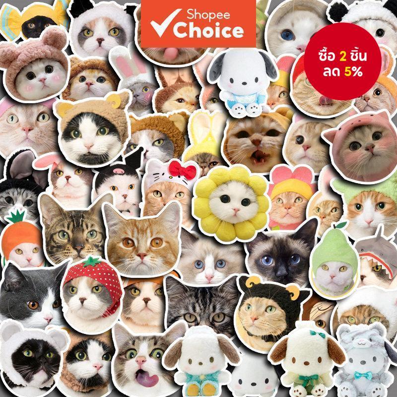 สติกเกอร์อิโมจิหัวแมวน่ารัก 50 ชิ้น Diy คอมพิวเตอร์ Washi Scrapbooking สติกเกอร์ศิลปะหัตถกรรมแล็ปท็อปสติกเกอร์