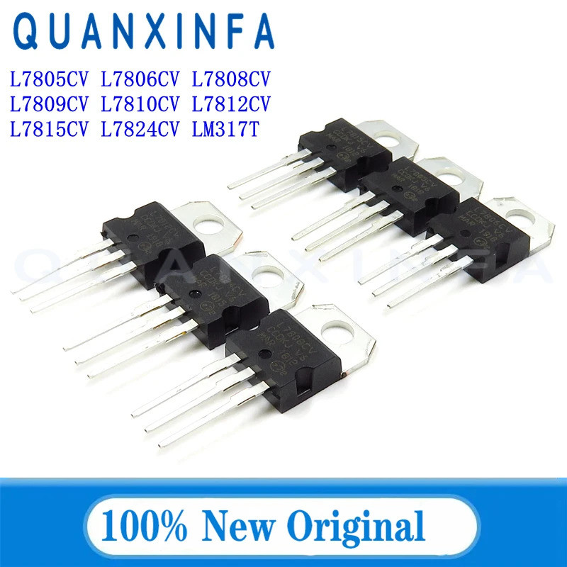 10PCS L7805CV L7806CV L7808CV L7809CV L7810CV L7812CV L7815CV L7824CV LM317T TO220 L7806 L7880 L7815