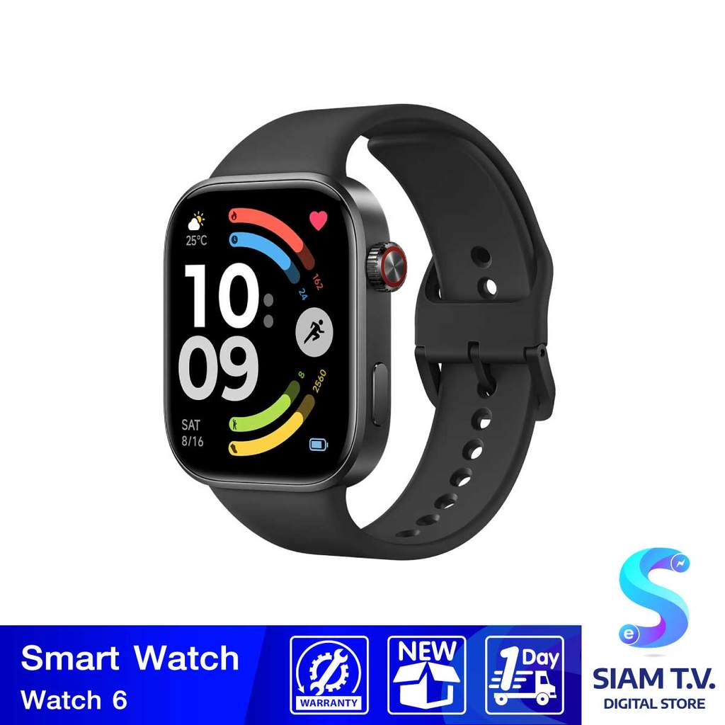 Smart Watch 6 Obsidian Black โดย สยามทีวี by Siam T.V.