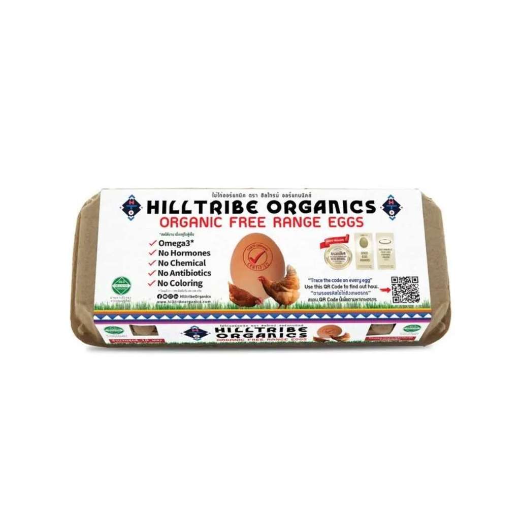 ฮิลไทรบ์ ออร์แกนนิคส์ Hilltribe Organic Oraganic Free Range Eggs 10Egg