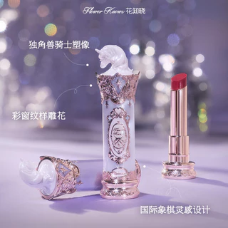 FLOWER KNOWS ลิปสติก อัศวินยูนิคอร์น ฟินิชแบบฟิล์ม ให้ความชุ่มชื้น เนื้อบางใสเหมือนน้ำ เงางามเหมือนกระจก