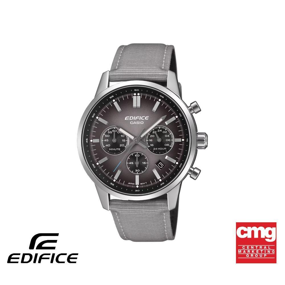 CASIO นาฬิกาข้อมือผู้ชาย EDIFICE รุ่น EFR-575C-8ADF สายผ้า สีเทา