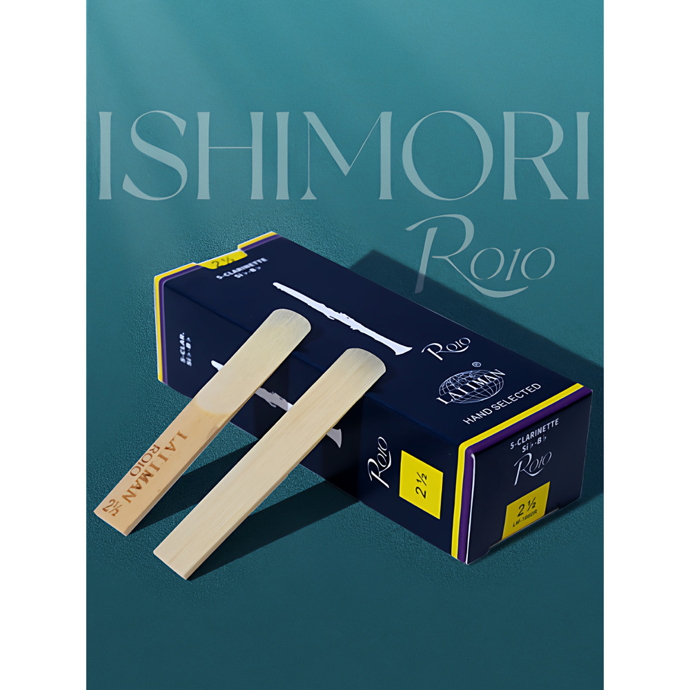 ISHIMORI ISHIMORI กล่องสีฟ้า Clarinet Whistle Blade ลด B Key ท่อสีดํา Reed Whistle Blade No. 2 2.5 เ