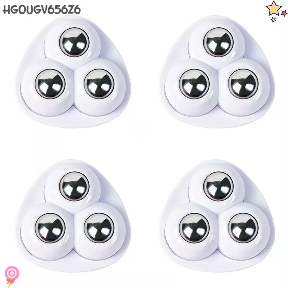 HGOUGV656Z6 4/16 ชิ้น Sticky Swivel Pulley ห้องครัวเครื่องใช้ไฟฟ้าขนาดเล็กวางถังสีขาว Universal Self-กาวล้อ