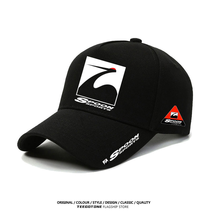 【หมวกแก๊ป】 พร้อมส่ง SPOON SPORTS Honda ดัดแปลงรถ Civic จักรยานขี่บังแดดผ้าฝ้ายหมวกเบสบอลปรับได้สำหรับผู้ชายกลางแจ้ง