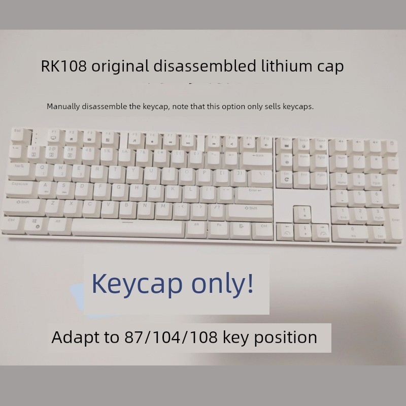 คีย์แคปใส keycap R RKG98/RK98/R98/RK108/104 คีย์บอร์ดเดิม Keycap OEM สีดําสีขาว ABS โรงงานเดิมโปร่งแ