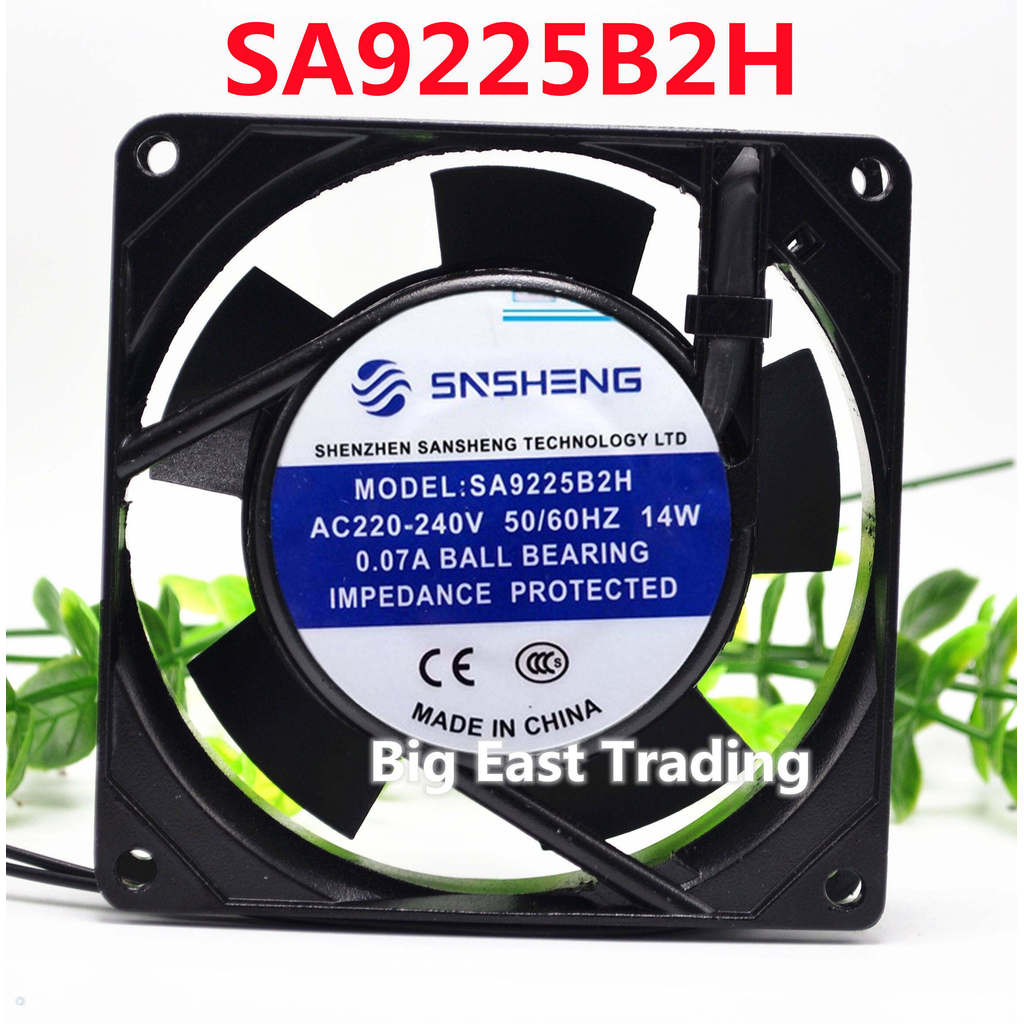 1 ชิ้น SA9225B2H AC220-240V 14W 0.07A ตู้พัดลมที่เงียบสงบพัดลมรับประกันคุณภาพ
