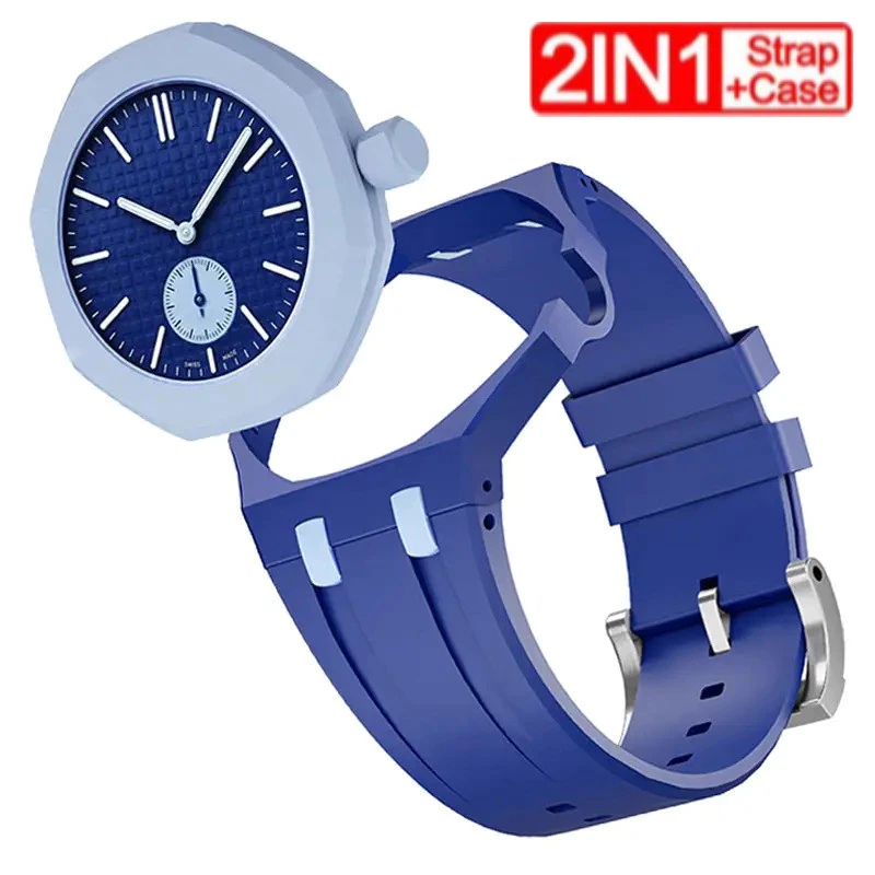 2-in-1 PC Case + สายซิลิโคนสําหรับ Swatch x AP Royal Pop นาฬิกาพกเปลี่ยนเป็นนาฬิกาข้อมือแบบบูรณาการการปรับเปลี่ยนอุปกรณ์เสริม