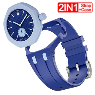 2-in-1 PC Case + สายซิลิโคนสําหรับ Swatch x AP Royal Pop นาฬิกาพกเปลี่ยนเป็นนาฬิกาข้อมือแบบบูรณาการการปรับเปลี่ยนอุปกรณ์เสริม