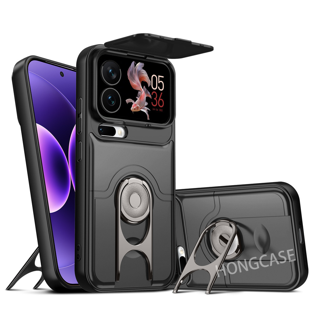 เคสโทรศัพท์สําหรับ Xiaomi 17 15 14 T Pro Max ProMax T Ultra 17T 17ProMax 15T 4G 5G 2026 เลนส์หน้าต่างบานเลื่อนป้องกันกล้องฝาหลังแหวนวงเล็บกันกระแทก Shell