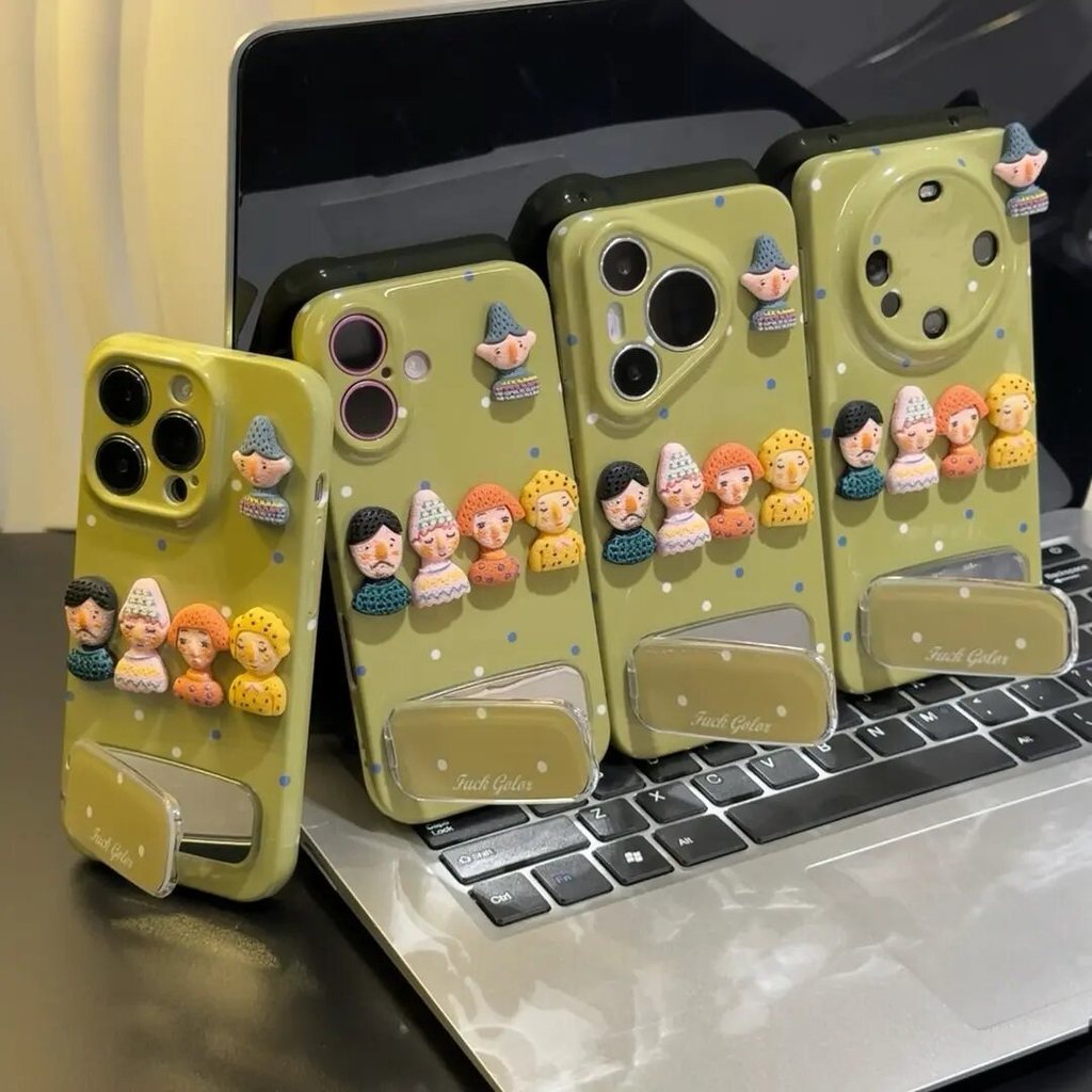 สติ๊กเกอร์ตุ๊กตาการ์ตูนเหมาะสําหรับ Apple 16PROMAX เคสโทรศัพท์ iPhone15/14 ฟิล์ม Huawei NOVA14 น่ารั