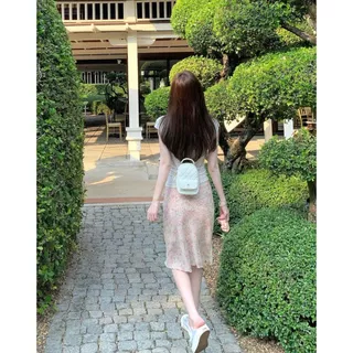 Veewink กระโปรงลายดอกไม้เอวสูง ทรงเข้ารูปความยาวกลาง ลดน้ำหนัก ลดน้ำหนัก ลดน้ำหนัก แมทช์ง่าย
