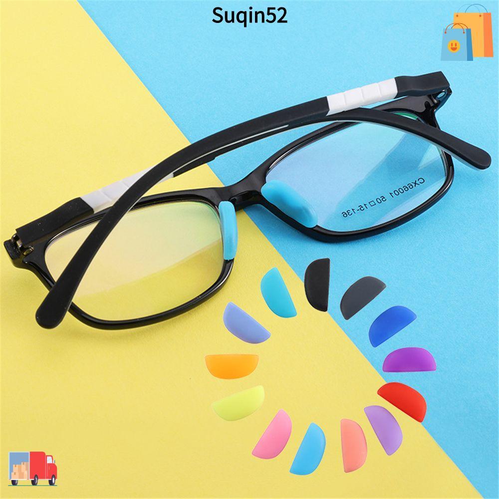 SUQIN52 10 คู่/แพ็คซิลิโคนแผ่นจมูกแว่นตากันแดดแว่นตาอุปกรณ์เสริม Anti-slip Nosepads