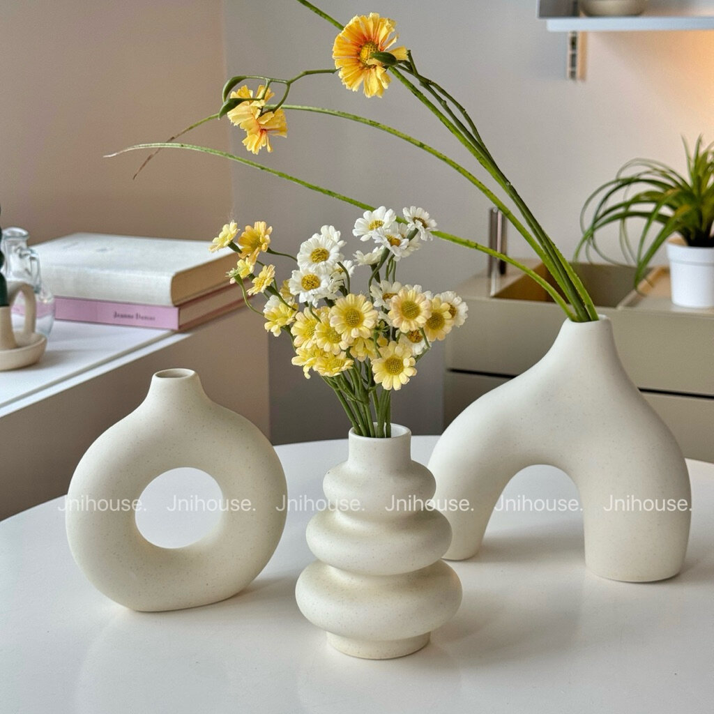[พร้อมส่ง] Jnihouse : แจกันเซรามิกเซต 3 ชิ้น (3-Piece Ceramic Vase Set)