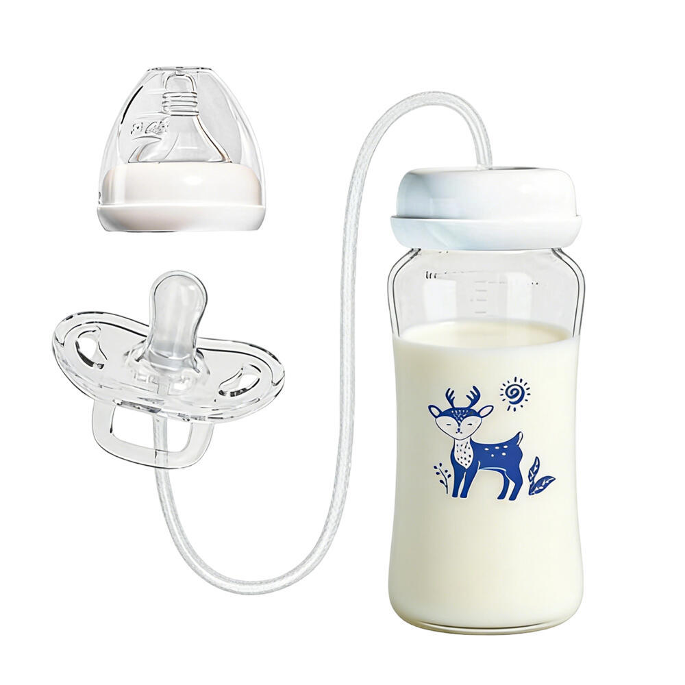3-in-1 แฮนด์ฟรี 300ML ขวดนมคอกว้าง,ขวดเก็บนม,เครื่องขยาย,มัลติฟังก์ชั่น Anti-Drop Gravity Ball ขวดนม