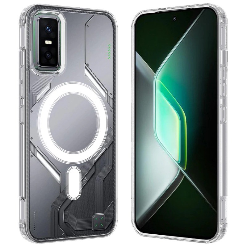 เคสสําหรับ Infinix GT 30 Pro แม่เหล็กชาร์จไร้สายกันกระแทกเคสพีซีอะคริลิคใสสําหรับ Infinix GT30 30Pro