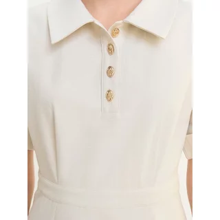 [Pomelo] เดรสยาวคอปก / Button Front Collared Midi Dress