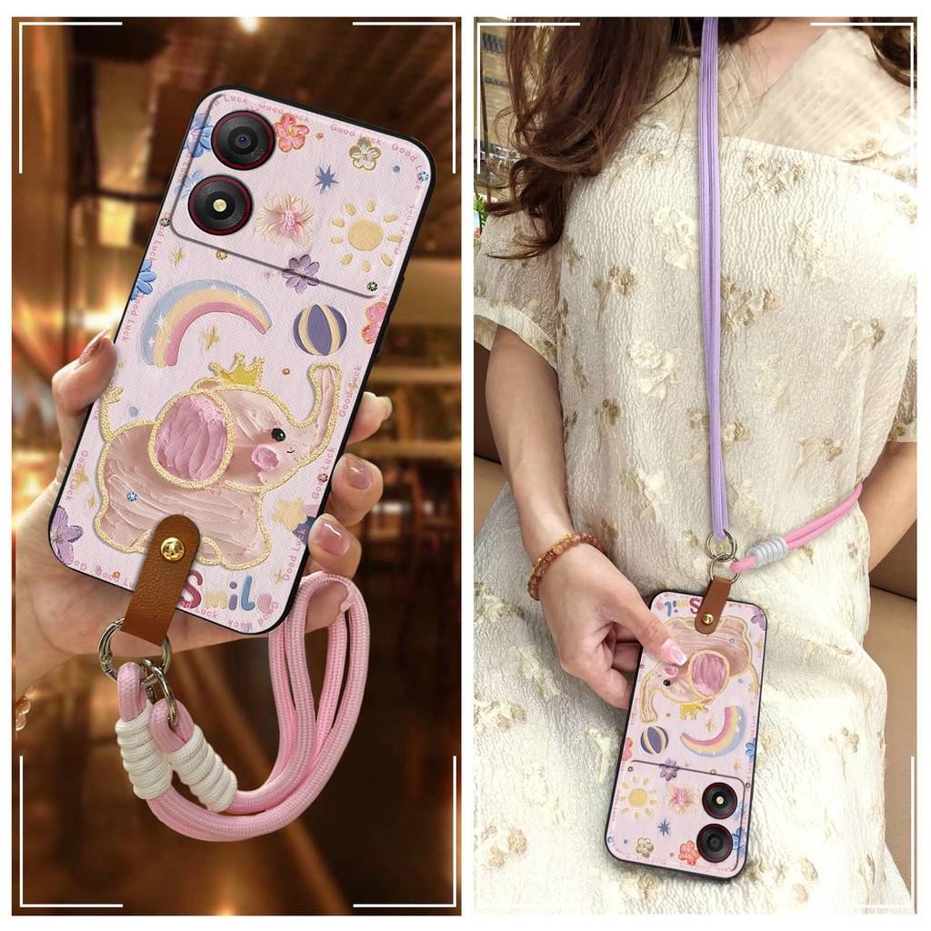 ZTE กันน้ําเต็มห่อเคสโทรศัพท์สําหรับZTE Blade A34 Soft Caseป้องกันCrossbodyน่ารักทนทานแฟชั่นการออกแบ