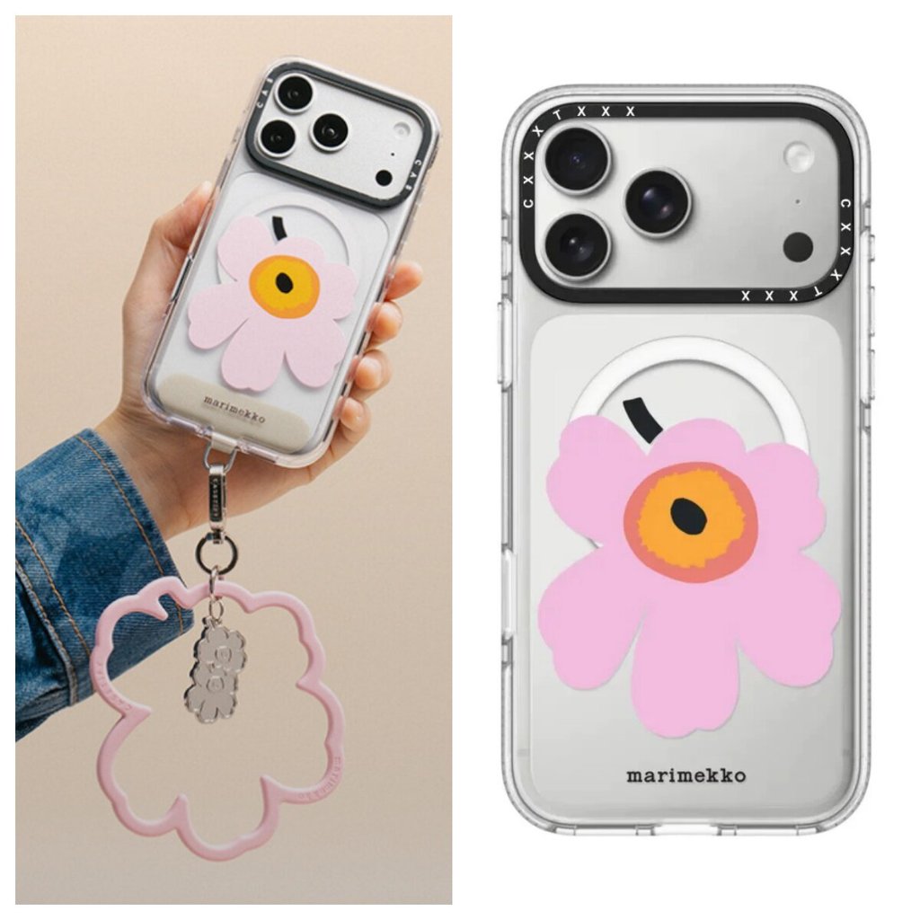 Marimekko Art พิมพ์สีชมพูโปร่งใส Apple 17Promax โทรศัพท์มือถือกรณีเหมาะสําหรับ iPhone16ProMax Artist Creative 15Pro Star สไตล์เดียวกัน 14/13 Anti-fall กรณี