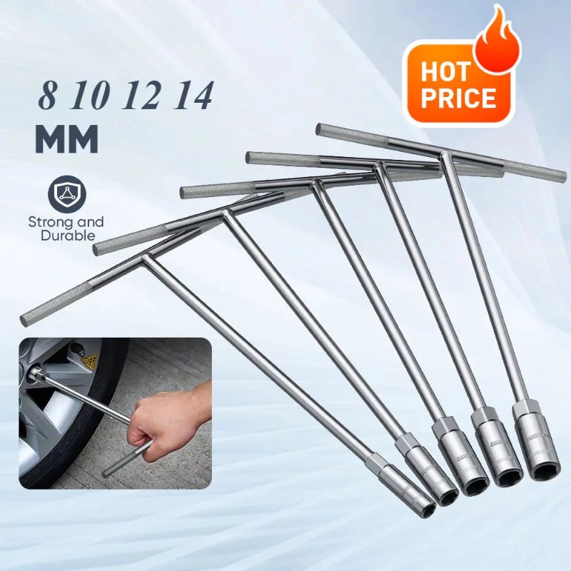 ประแจตัวที บล็อก T wrench ชุด4ชิ้น เบอร์8 10 12 14 สำหรับซ่อมรถยนต์