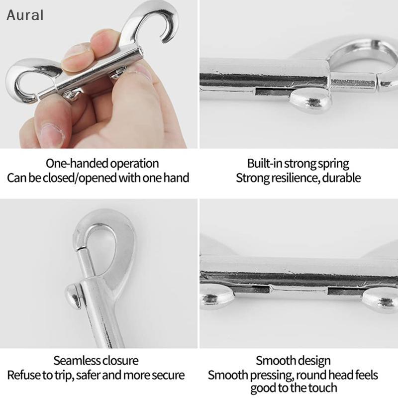 Aural Double Ended Bolt Snap Hooks Heavy Duty Trigger Chain Marine Grade คลิปโลหะสําหรับฟาร์มใช้น้ํา Buet สายจูงสุนัข Horse Ta al