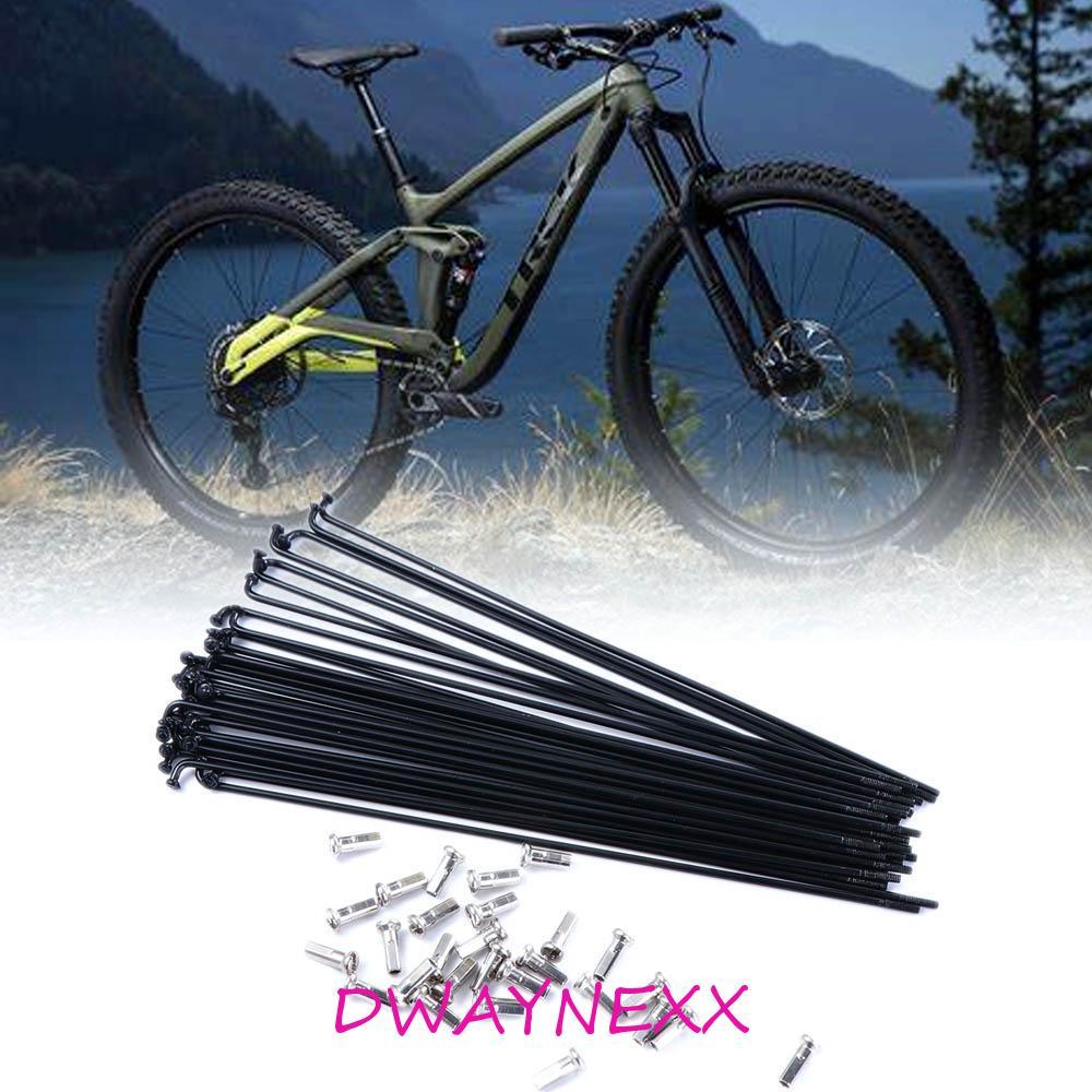 DWAYNEXX Cycle Spokes สีดําจักรยานไฟฟ้าจักรยานเสือภูเขา 170 มม.-290 มม.27.5 นิ้ว 26 นิ้ว Spokes หัวนม