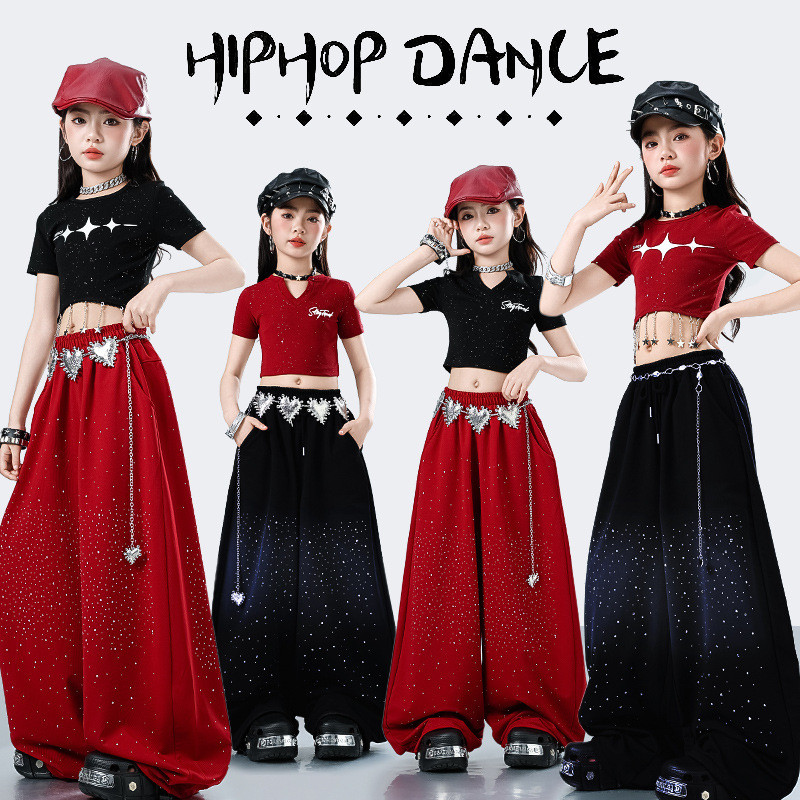 ชุดเต้นผู้หญิง ชุด hip hop เด็ก แดนเซอร์ ฮิปฮอป ชุดเต้นแจ๊ส เต้นเด็กพร้อมส่ง เอวลอยเด็กผู้หญิง แดนเซอร์ โคฟเวอร์ cover dance การแสดง