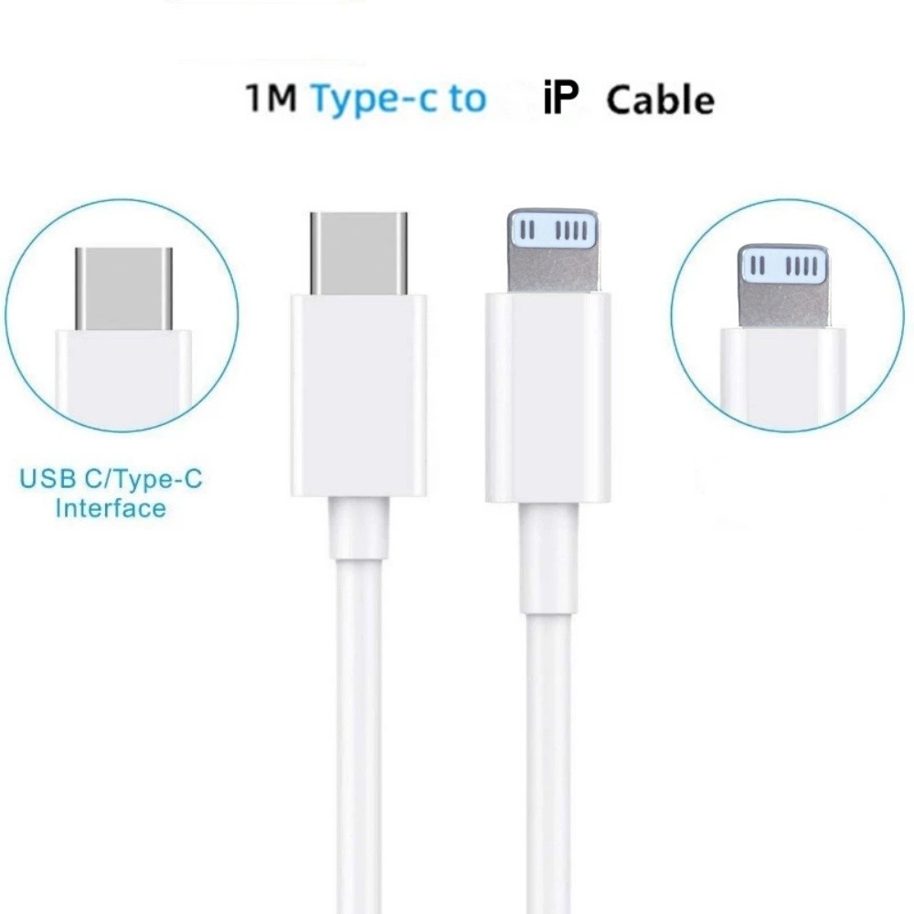 55PD 20W สายชาร์จเร็ว 1M Type-C สายชาร์จสําหรับ IP 7plus x xsmax 11 12 13 14 pro max promax plus