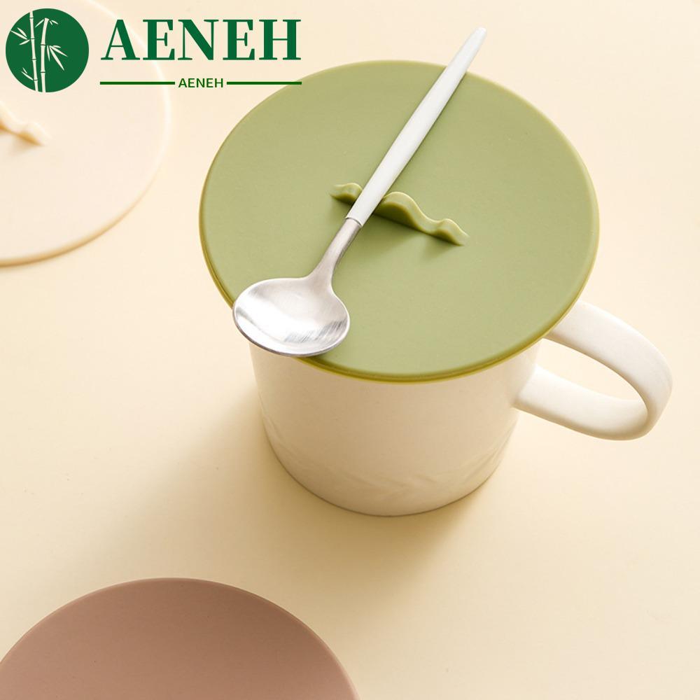 AENEH ฝาครอบถ้วยแก้ว, ฝาปิดถ้วยน้ําทนความร้อนซิลิโคน, อุปกรณ์ถ้วยกันฝุ่นรอบแก้วยืดหยุ่นปิดผนึกหมวกใช้ในสํานักงาน