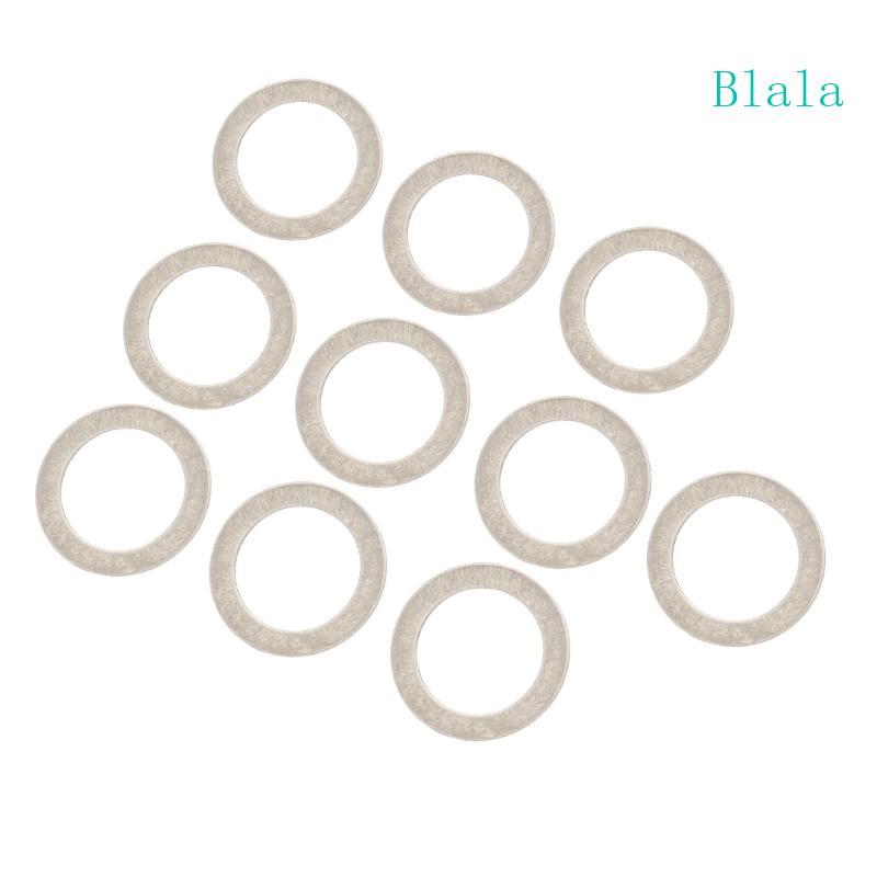 Blala 10 ชิ้นแหวนสแตนเลสเครื่องซักผ้าจักรยาน Pedal Spacer ติดตั้งง่าย