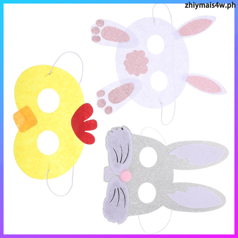 3 ชิ้นเครื่องแต่งกายหน้ากากสัตว์ Masquerade คอสเพลย์ Prop Party zhiymais4w