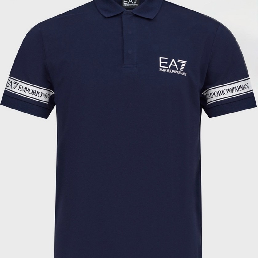 เสื้อยืดคอปก Emporio Armani EA7 🇮🇹 มือ1 สีกรม ผ้ายืดกีฬา อก 44 Size : L  ( ดูรายละเอียดเพิ่มเติมได้ค