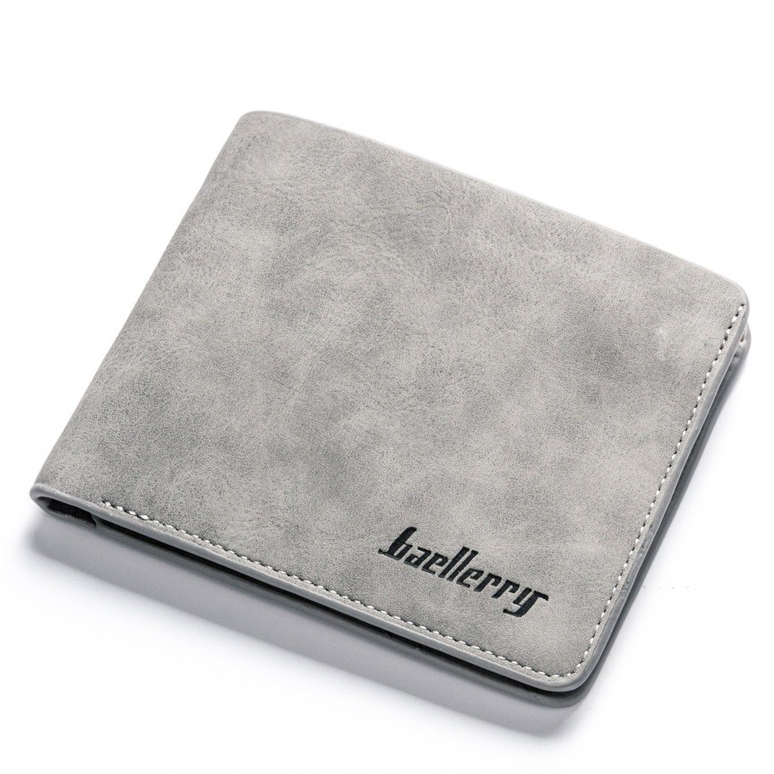 Baellerry กระเป๋าสตางค์หนังแท้สั้นสไตล์เรโทรสำหรับผู้ชาย wallet XP158