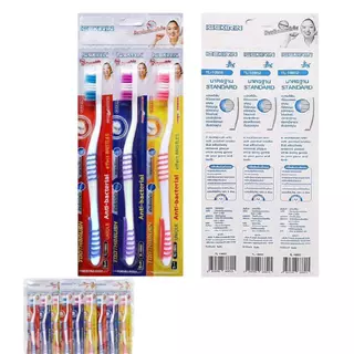 แปรงสีฟัน แผง มาตรฐาน STANDARD คละสี 12 ชิ้น