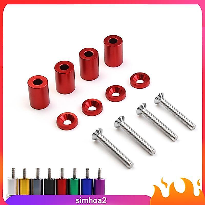 [Simhoa2] 4 ชิ้นเครื่องยนต์ Hood Vent Spacer Riser Hood Spacer ชุดเครื่องยนต์มอเตอร์ Hood Vent Spacer Riser อลูมิเนียมขยายรวม