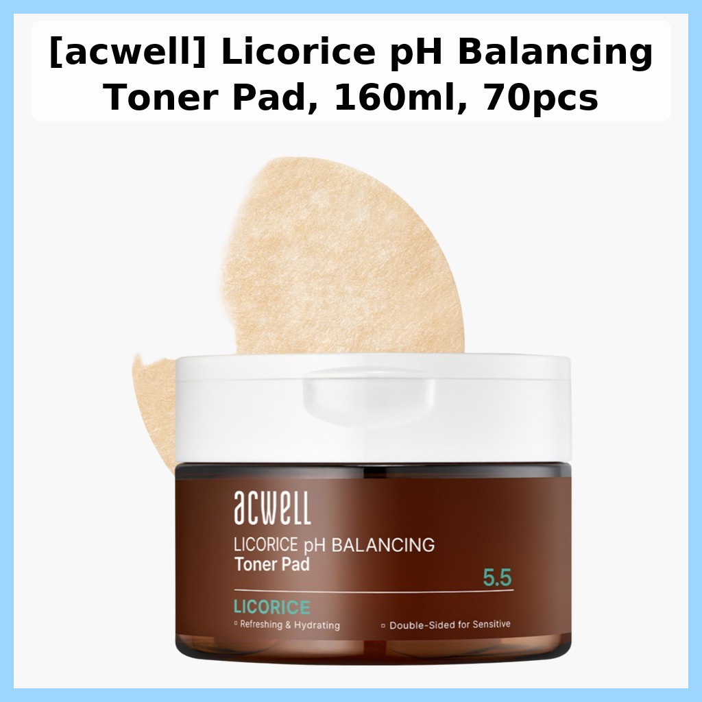 [acwell] Licorice pH Balancing Toner Pad, 160ml, 70pcs / Korean Toner Pad / Exfoliating Effect / ของ