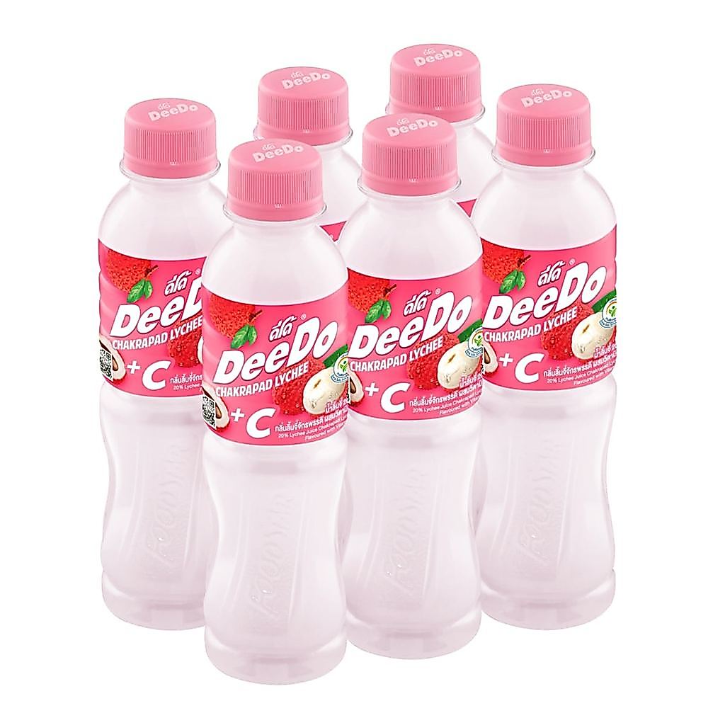 [สินค้าส่งด่วน] ดีโด้ น้ำลิ้นจี่ 20% กลิ่นลิ้นจี่จักรพรรดิ์ ผสมวิตามิน 200 มล. แพ็ค 6