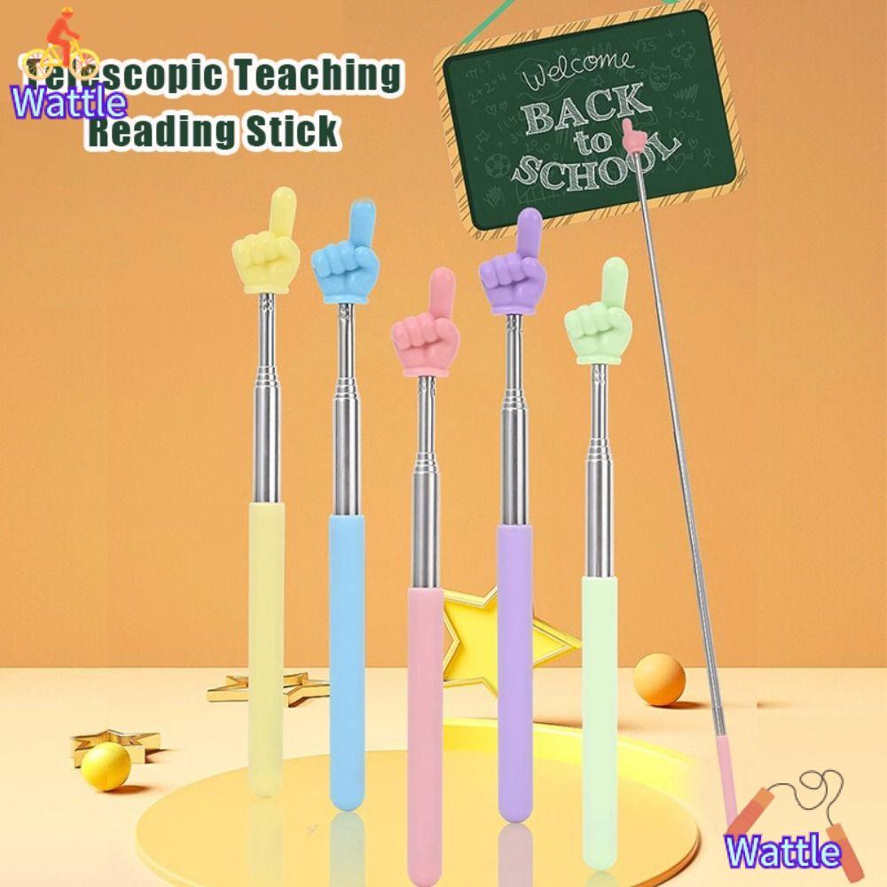WATTLE ไม้อ่านหนังสือนิ้วมือ,การออกแบบนิ้ว Telescopic Rod ตัวชี้การสอน,สแตนเลสคุณภาพสูงการสอน Stick โรงเรียนอุปกรณ์สํานักงาน