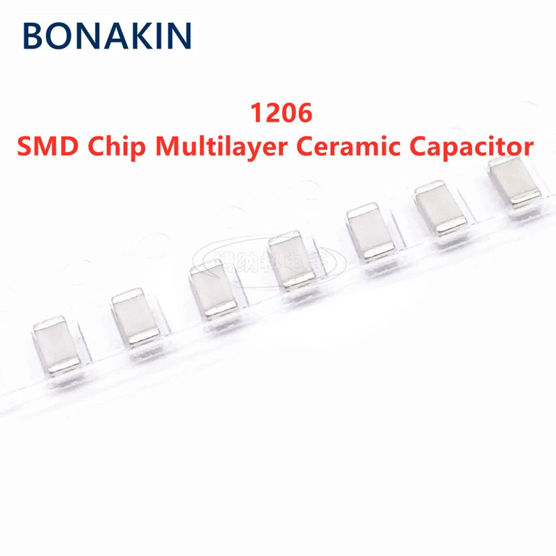 20PCS 1206 100NF 50V 100V 250V 104J 0.1UF 5% C0G NPO SMD ชิป Multilayer ตัวเก็บประจุเซรามิค