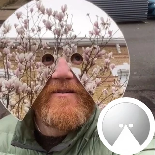 ESPOI กระจกทรงกลม, Full Face Head-mounted Visual Illusion Prop,สวมใส่การถ่ายภาพProps Visual Dislocationสะท้อนแสงผู้ใหญ่ใช้