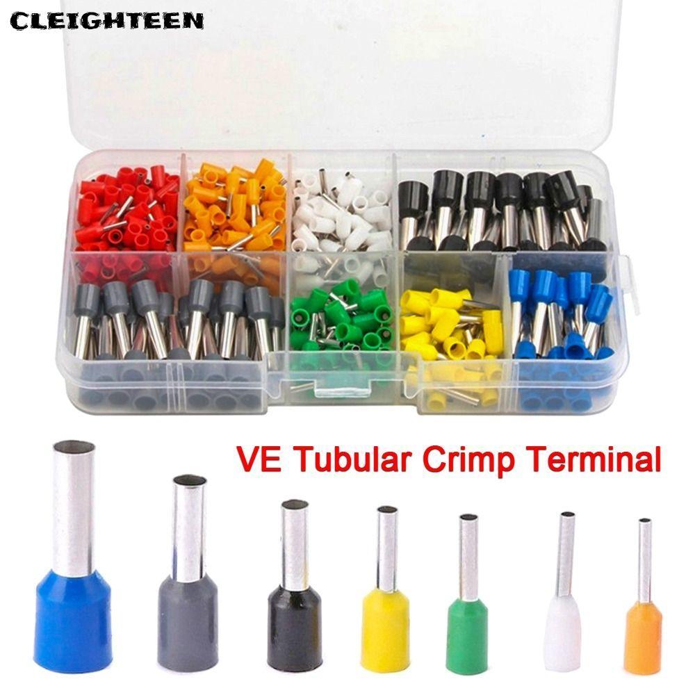 CLEIGHTEEN 300/400/700PCS Crimp Terminals กล่องทนทาน E4012 E2512 E6012 E1510 ฉนวน Terminator