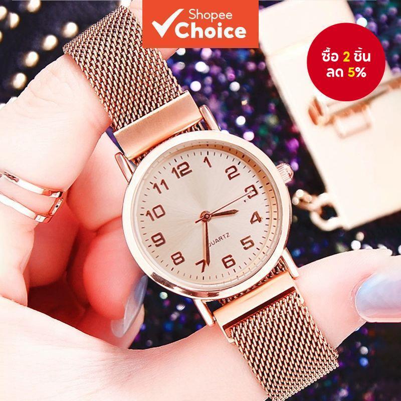 Vintage แรงบันดาลใจ Rose Gold นาฬิกาแฟชั่นผู้หญิงสแตนเลส