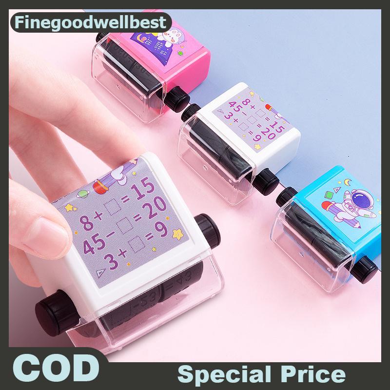 FBTH แสตมป์การสอน 2 In 1Fill In The nk Roller Reusable Math Roller Stamp Design Digital Stamp Within 100 คณิตศาสตร์ฝึกร้อน