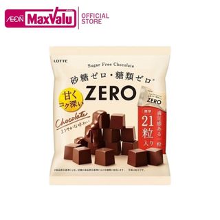 ล็อตเต้ ซีโร่ชูการ์ฟรีช็อกโกแลตถุง Lotte Zero Sugar Free Choc Bag 84g.