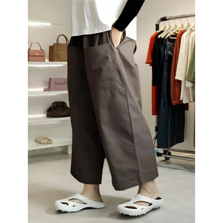 🔥PODIBEA ซื้อ 2 ตัวลด 5% ทั้งร้าน MORI All-Day Cropped Pants กางเกงขากระบอกสไตล์ญี่ปุ่น ใส่ได้ทั้งวัน ผ้านุ่มระบายอากาศ