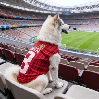 2026 เสื้อสัตว์เลี้ยงฟุตบอลโลกสําหรับสุนัขและแมวสไตล์อย่างเป็นทางการเสื้อทีมฟุตบอลสุนัขตาข่ายผ้าเสื้อกั๊ก