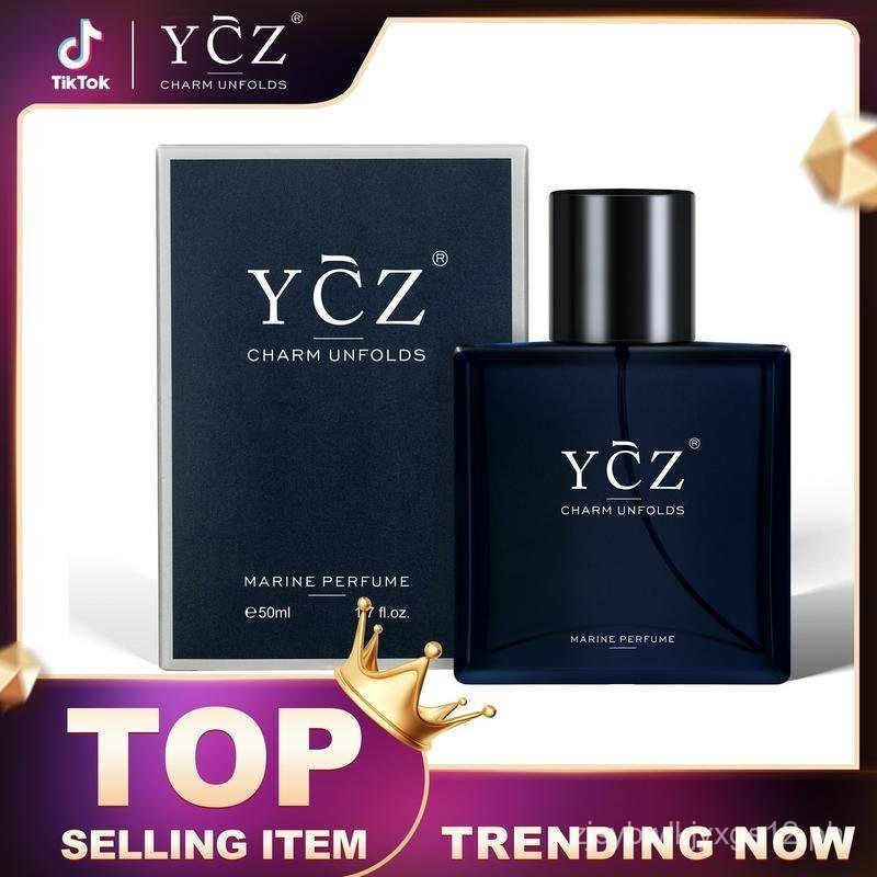 YCZ Cologne Midnight Marine Man น้ําหอมผู้ชาย - Ocean Aroma 50ml Woody Amber Fragrance Eau de Parfum