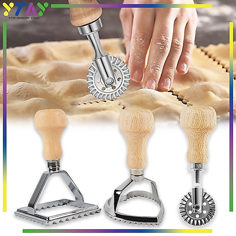 เครื่องตัดพาสต้าล้อ/เครื่องทําลายล้อ Cutte/Pasta Pastry ล้อ/Pasta Ravioli Crimper/สําหรับ Home Bakin